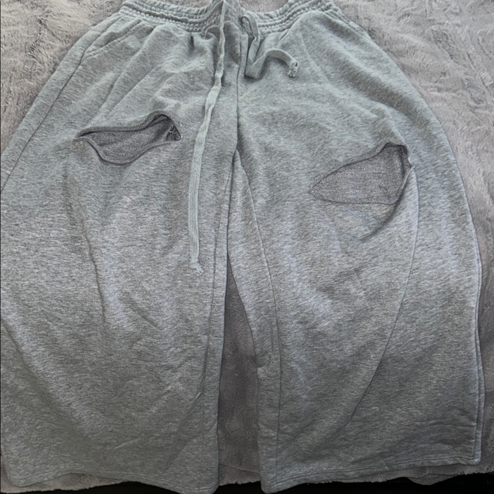 SHEIN Gray Track Pants Soft Cotton-Blend Joggers